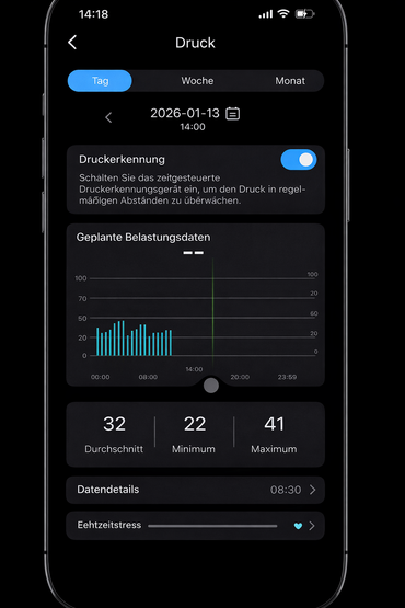 STRESS- UND DRUCKERKENNUNG